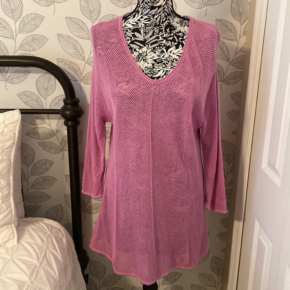 J. Jill Pink Knit Swim Coverup